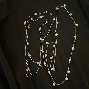 Stella & Dot Silver Multi-Layer Necklace Set